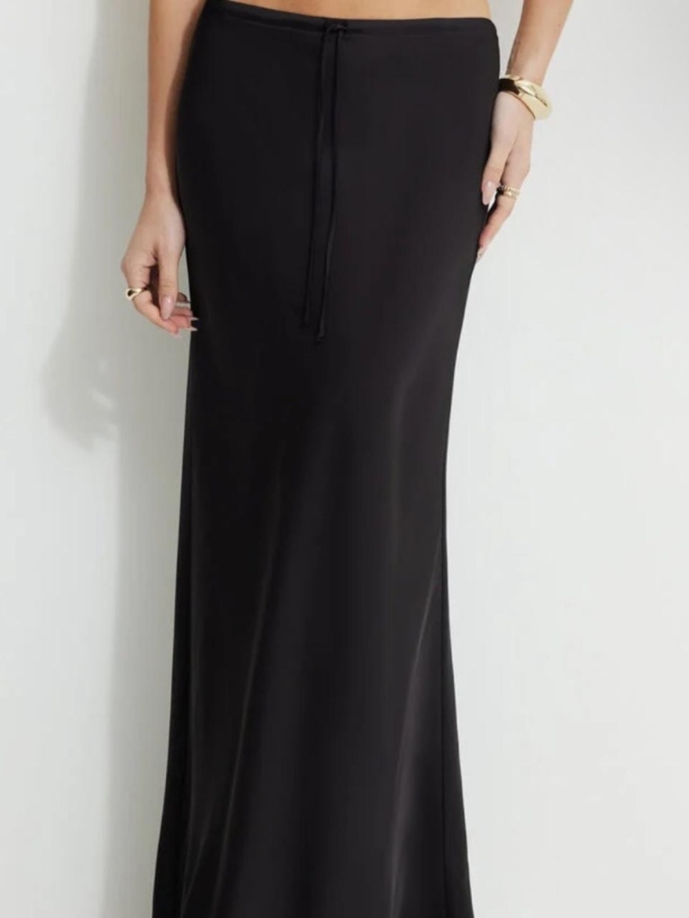 NWT Dynamite Black Maxi Slip Skirt - XL